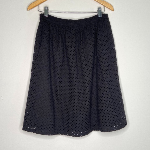 🌵Lark & Ro Black Eyelet Midi Skirt - Picture 2 of 5